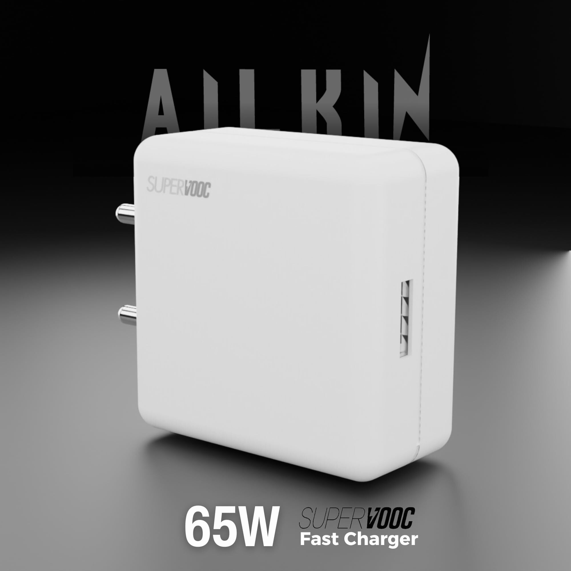 AILKIN Original SUPERVOOC 65W Ultra Fast Charger Adapter Only- True 65W PD Charging, Unleash True Power for OnePlus 12/12R/11/11R/10/10R, Nord CE 3 Lite 5G, Nord 2T 5G, Nord CE 2 Lite 5G, Nord 5G