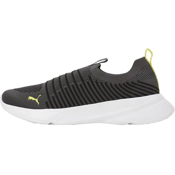 Puma Mens Kardio Slipon Black-Dark Coal-Lime Sheen Sneaker - 11 UK (39713101)