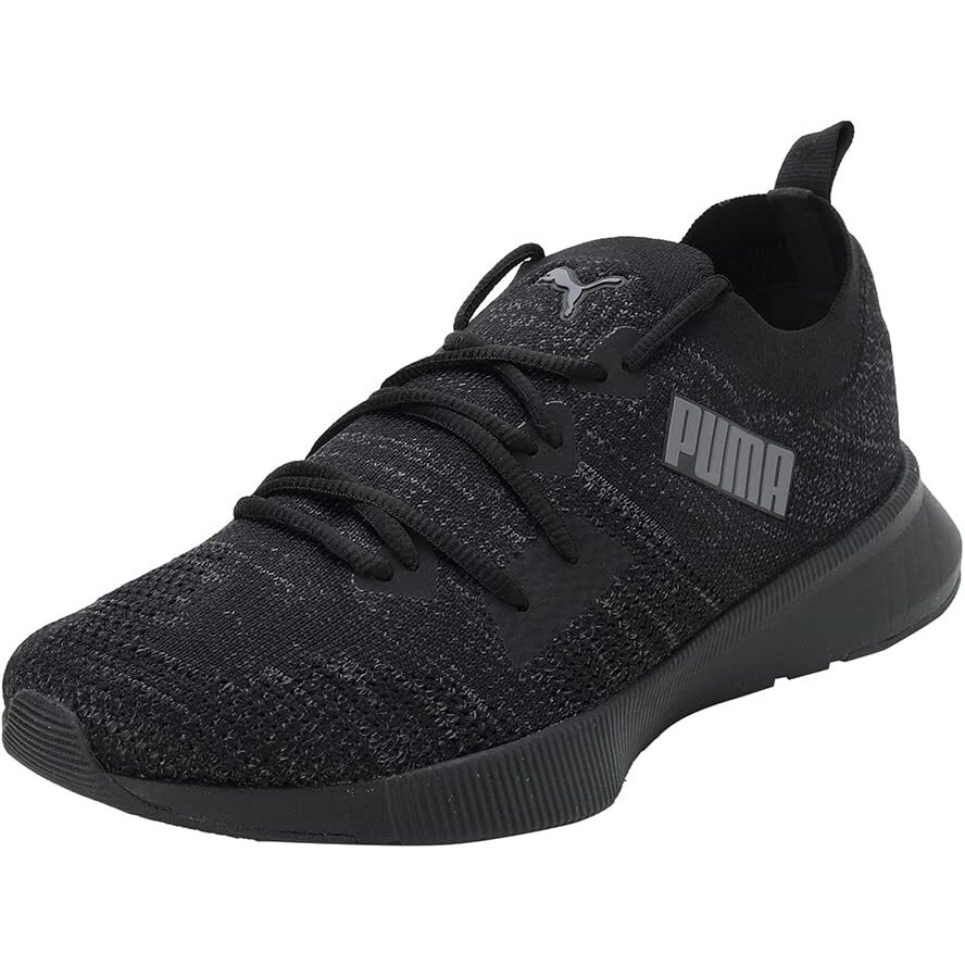 Puma Mens Flyer Runner Engineered Knit Black-Asphalt Running Shoe - 10UK (37999303)