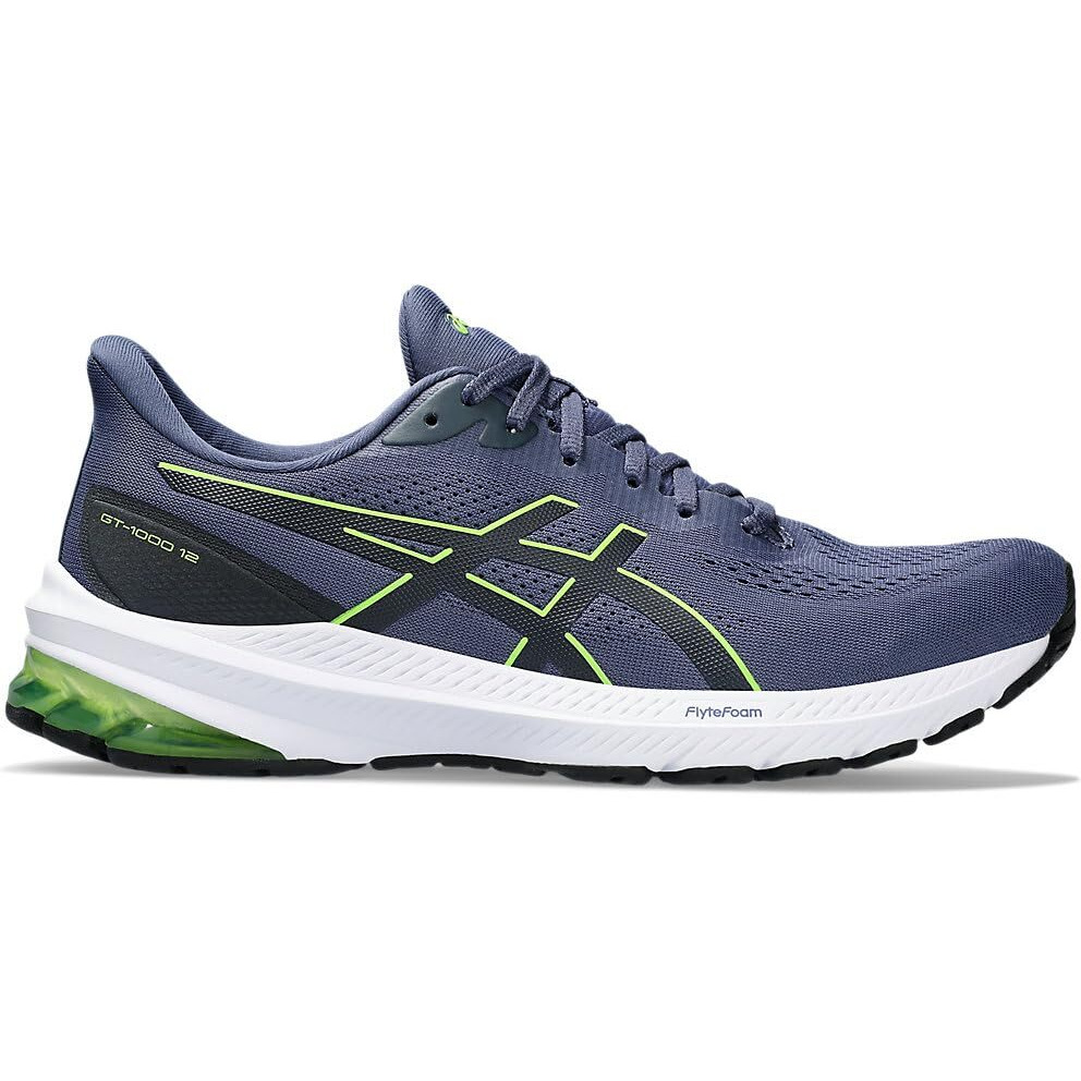 ASICS Mens GT-1000 12 Thunder Blue/Electric Lime Running Shoe - 10 UK (1011B631.403)