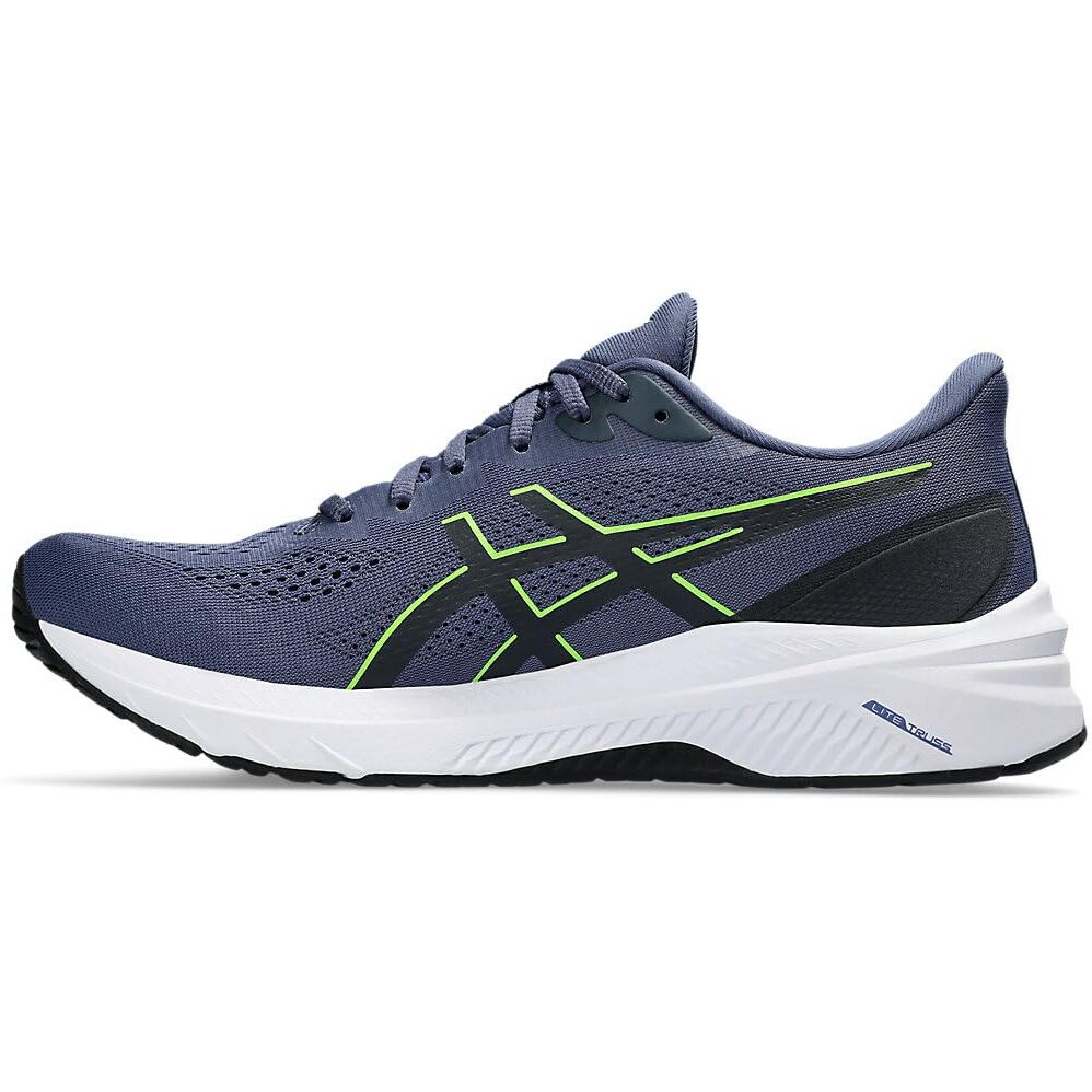 ASICS Mens GT-1000 12 Thunder Blue/Electric Lime Running Shoe - 10 UK (1011B631.403)