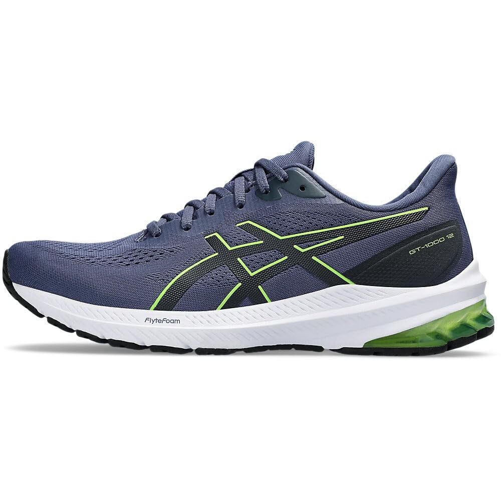 ASICS Mens GT-1000 12 Thunder Blue/Electric Lime Running Shoe - 10 UK (1011B631.403)