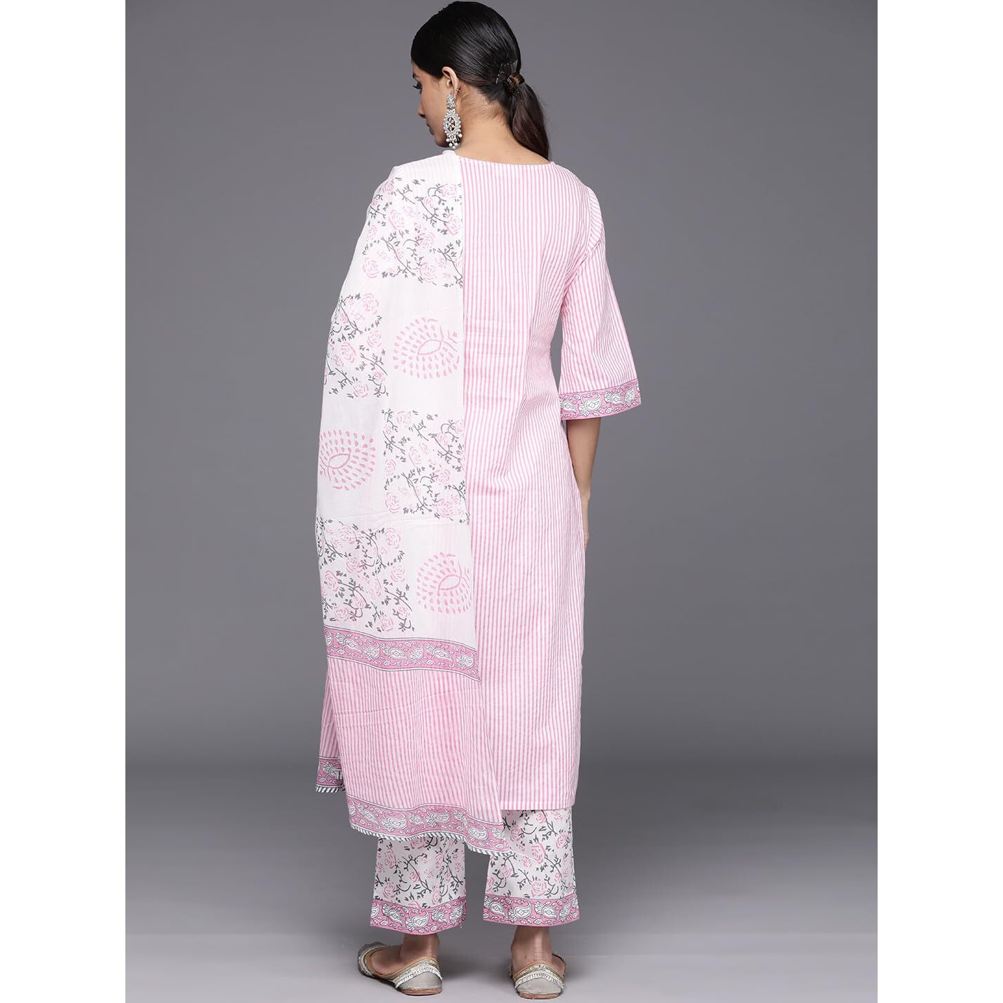 Libas Women's Cotton Kurta Sets (34386_Pink