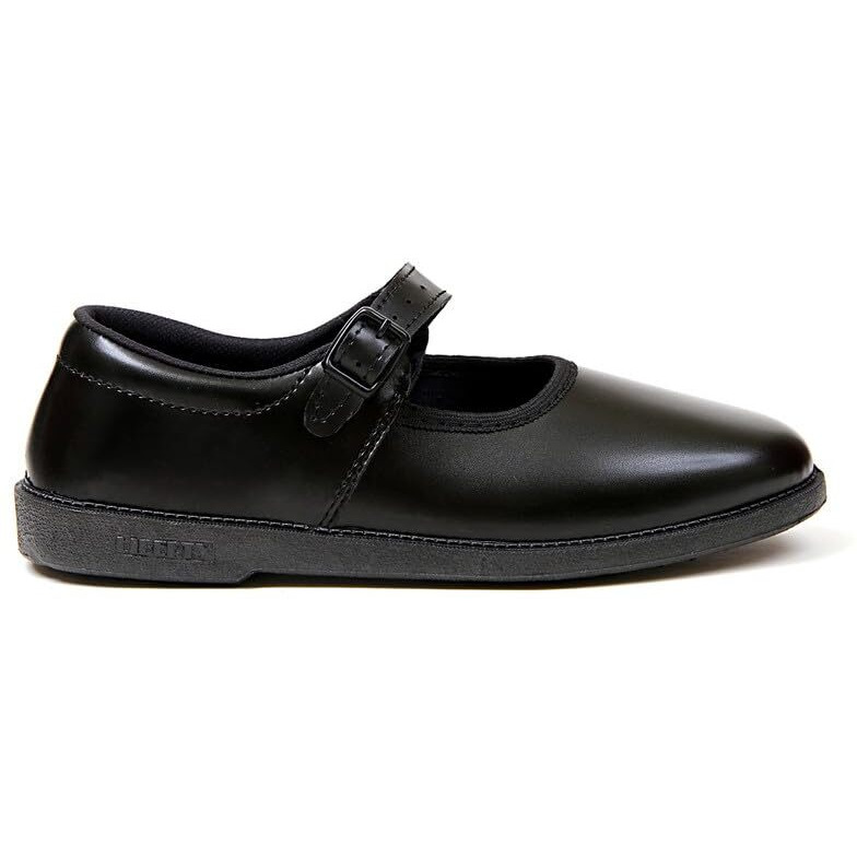 Liberty Girls Black School Shoes