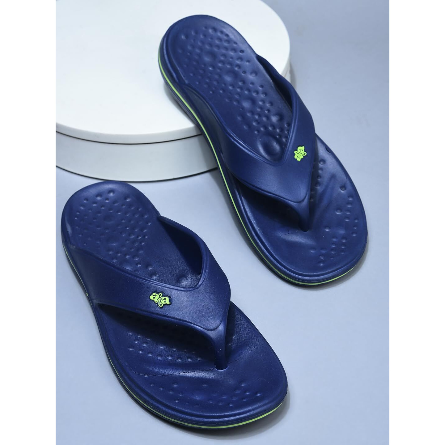 Liberty A-HA BEACHTIME Casual Slipper For Men With EVA Sole | Durable & Lightweight | Stylish Flip-Flop | Cushioned Footbed | Comfortable Fit for Every Occasion (T.Blue - 11 UK)