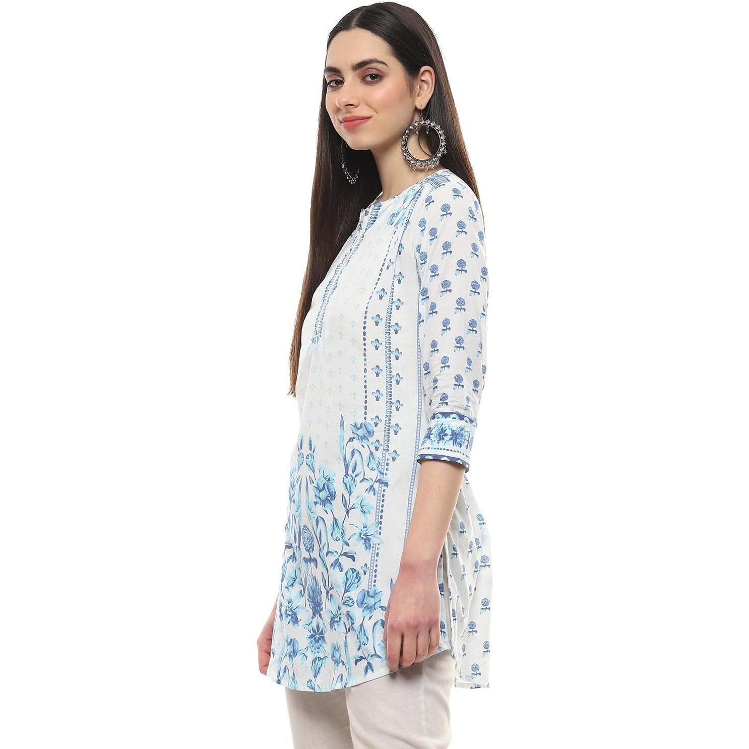 BIBA Women Printed Short_Kurta Mix and Match(Summer Staples COLLECTION20265_White_32)