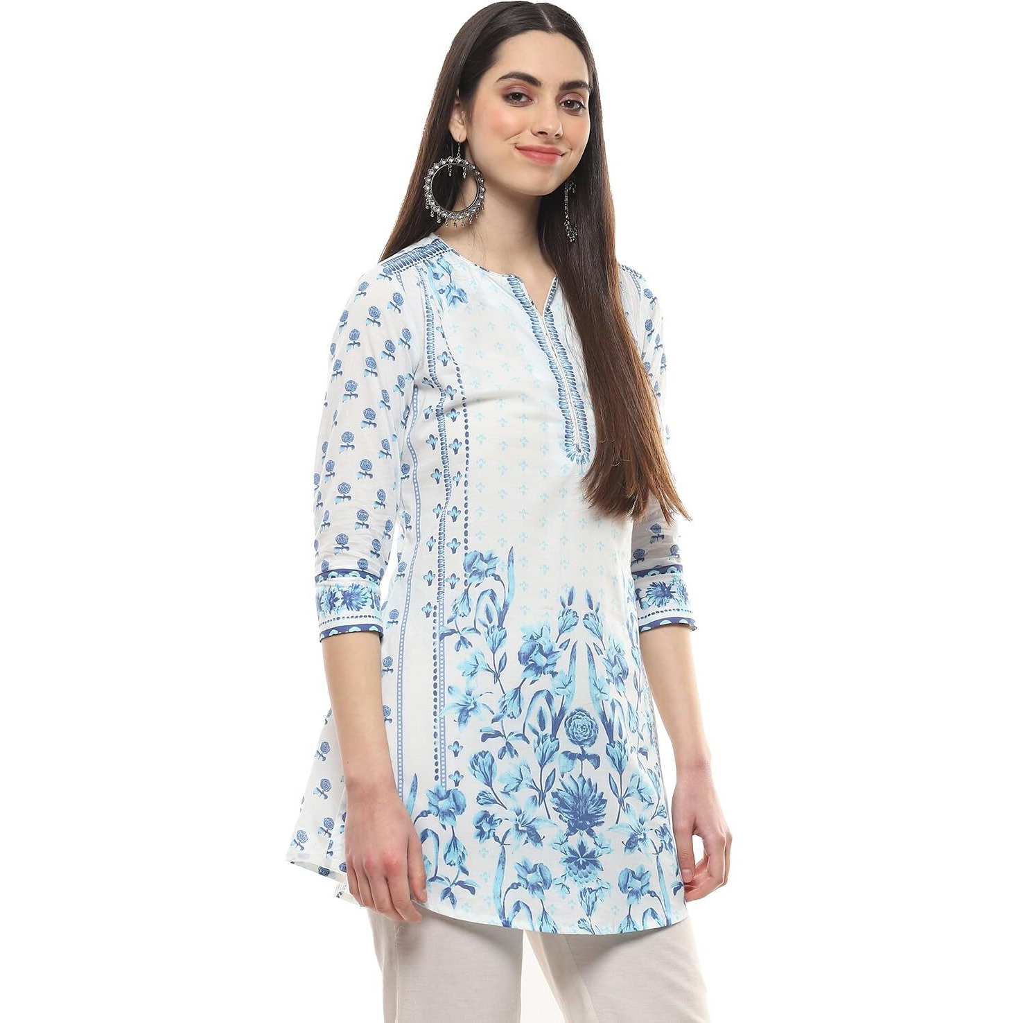BIBA Women Printed Short_Kurta Mix and Match(Summer Staples COLLECTION20265_White_32)