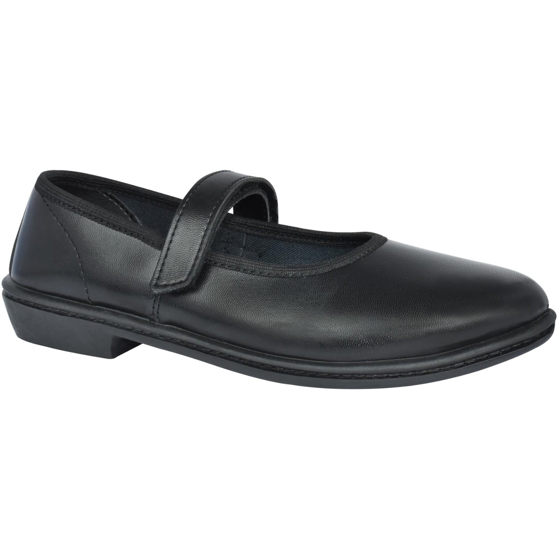 AJANTA Velcro School Shoe for Girls Black