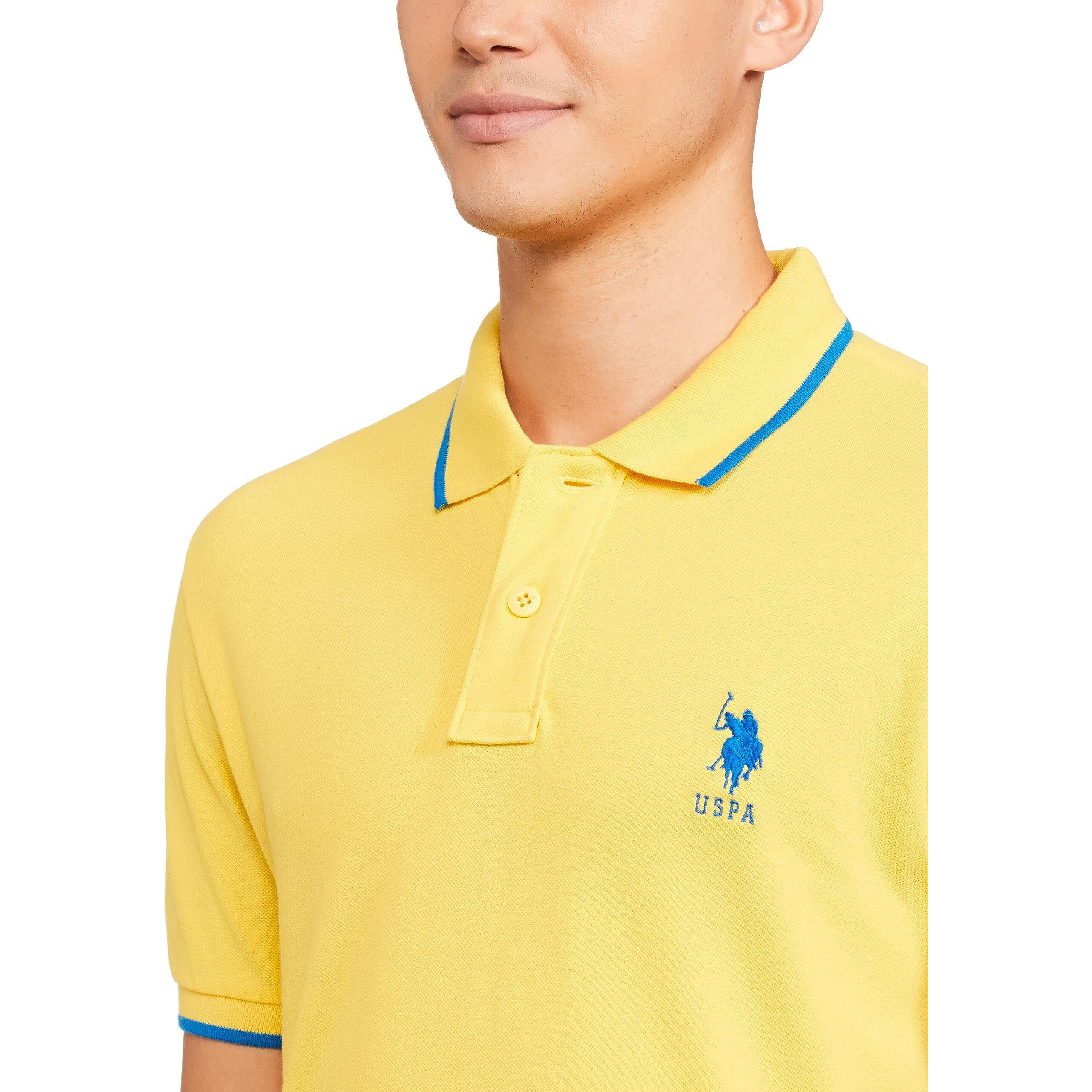U.S. POLO ASSN. Men's Regular Fit T-Shirt (USTSHS1538_Yellow_S)