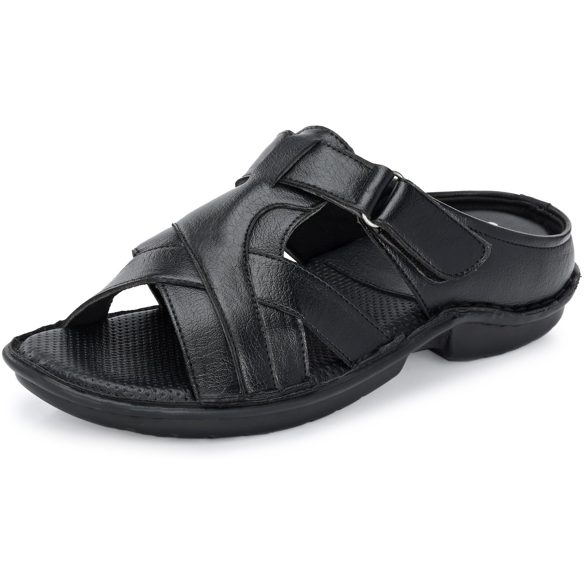 Centrino Men's 6602 Black Sandals_9 UK(6602-1)