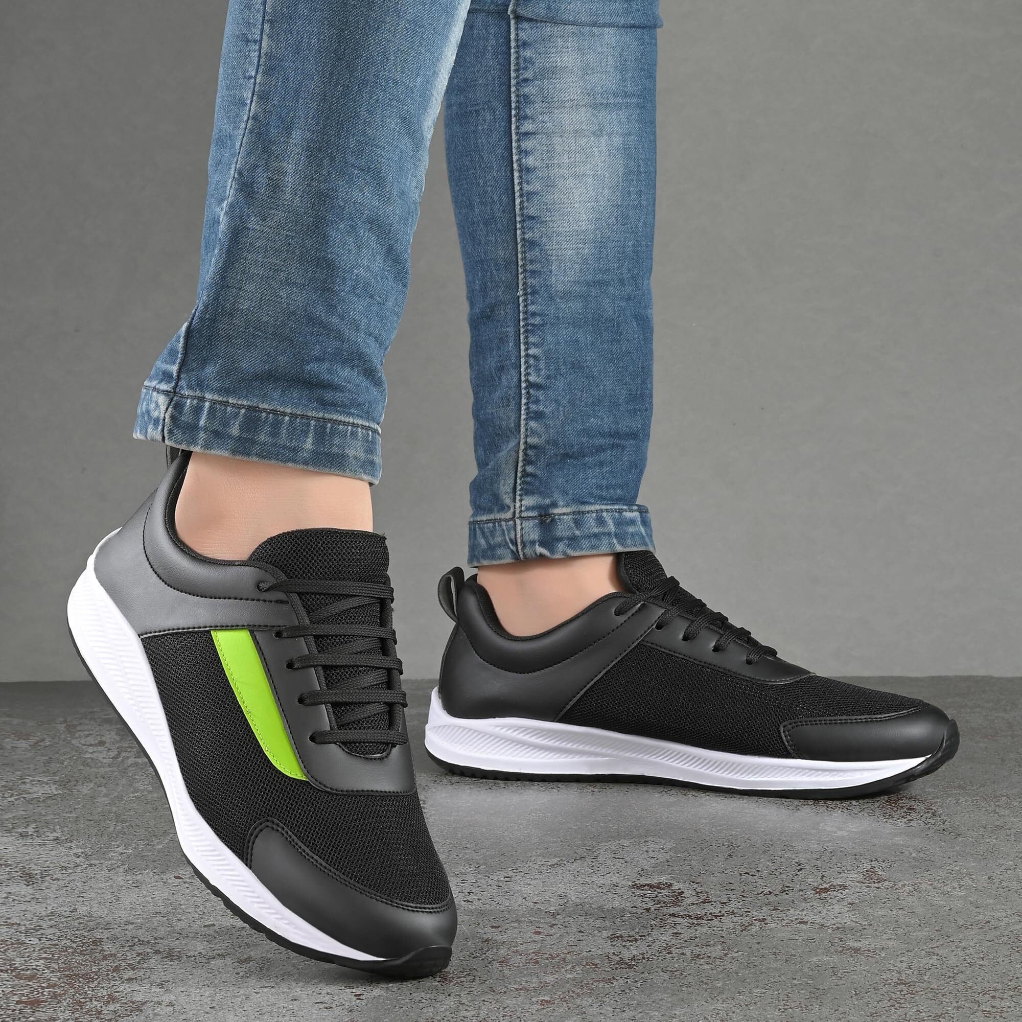 Centrino Casual Shoe for Men | Cushioned Insole Provide Comfort| Stylish Sneaker Shoe | Lace-Up Design | Perfect for Casual Outfits for Boys & Men 6821-1 Black