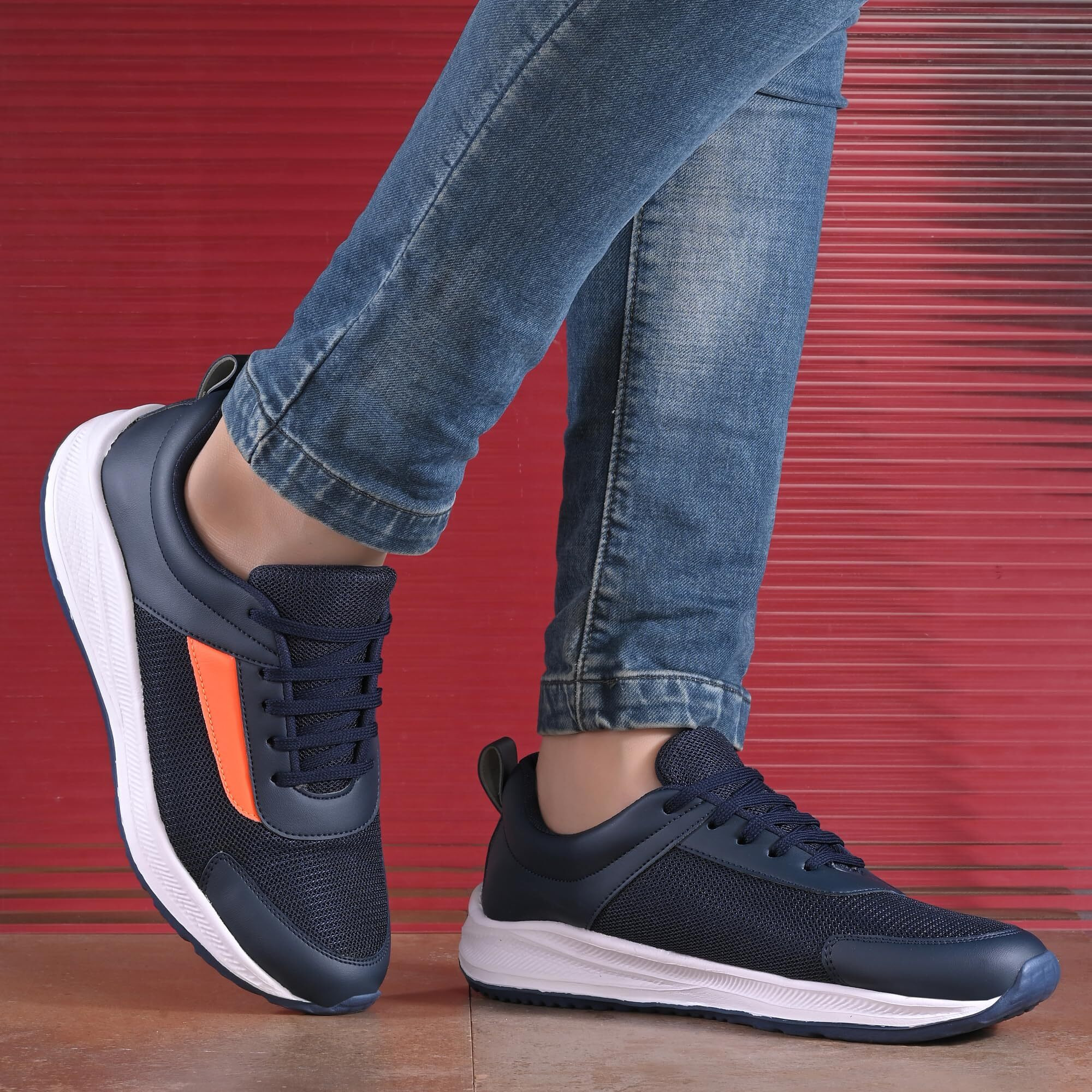 Centrino Casual Shoe for Men | Cushioned Insole Provide Comfort| Stylish Sneaker Shoe | Lace-Up Design | Perfect for Casual Outfits for Boys & Men 6821-6 Navy