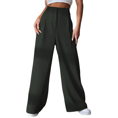 GRECIILOOKS Regular Fit Trouser for Women (Gl-Tr997-Xl-Green)