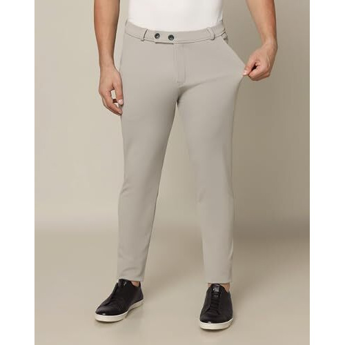 TOPLOT Men's Regular Fit Causal Trouser (Trouser-5068-Light Grey-40)