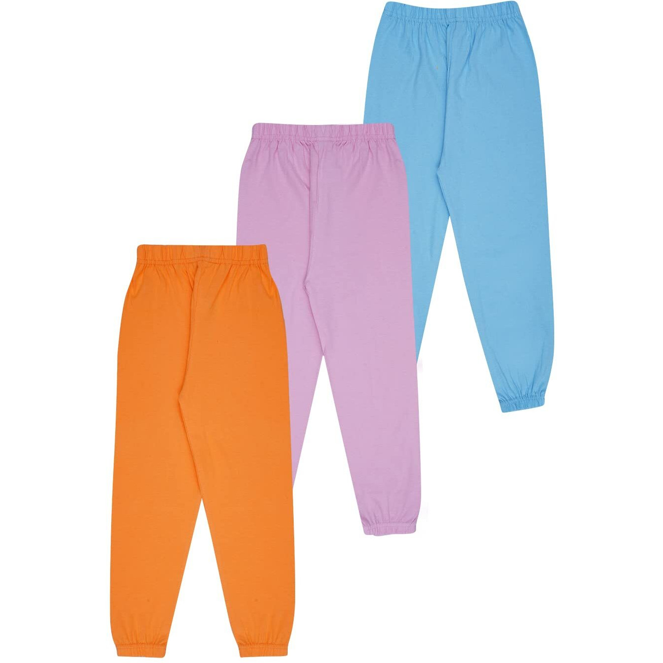 KYDA KIDS 100% Girls Cotton Printed Track Pants (Pack of 3)