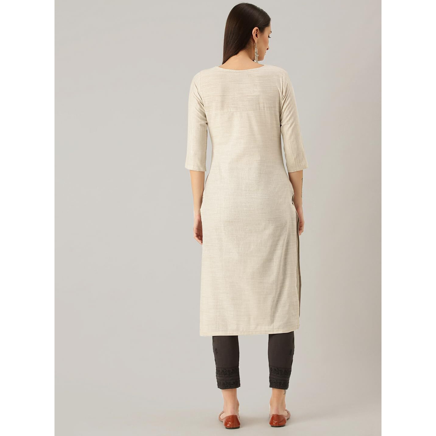 Hritika Off-White Colored Solid Plain Cotton Blend Kurta Under 300_(HRK007OWHTE_XL)