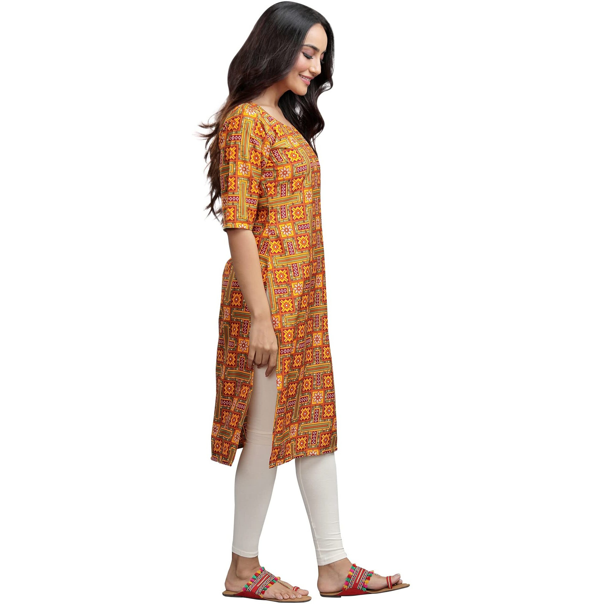 Pinkmint Women's Digital Printed Straight Kurta[Surbhi-530333-S]