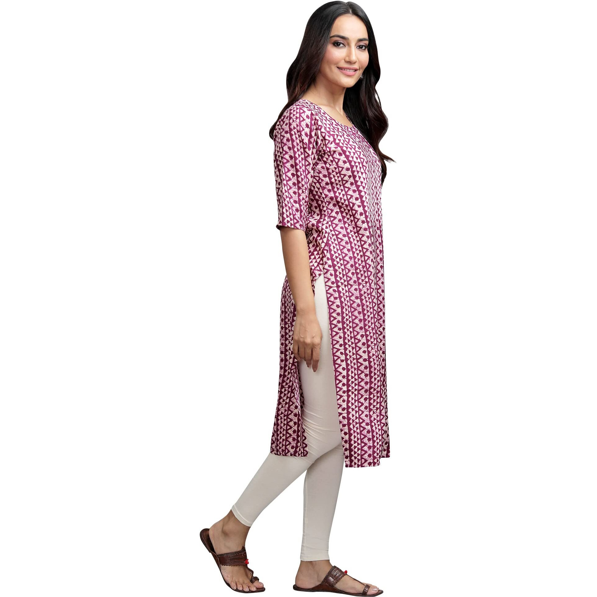 Pinkmint Women's Digital Printed Straight Kurta[Surbhi-530347-XL]