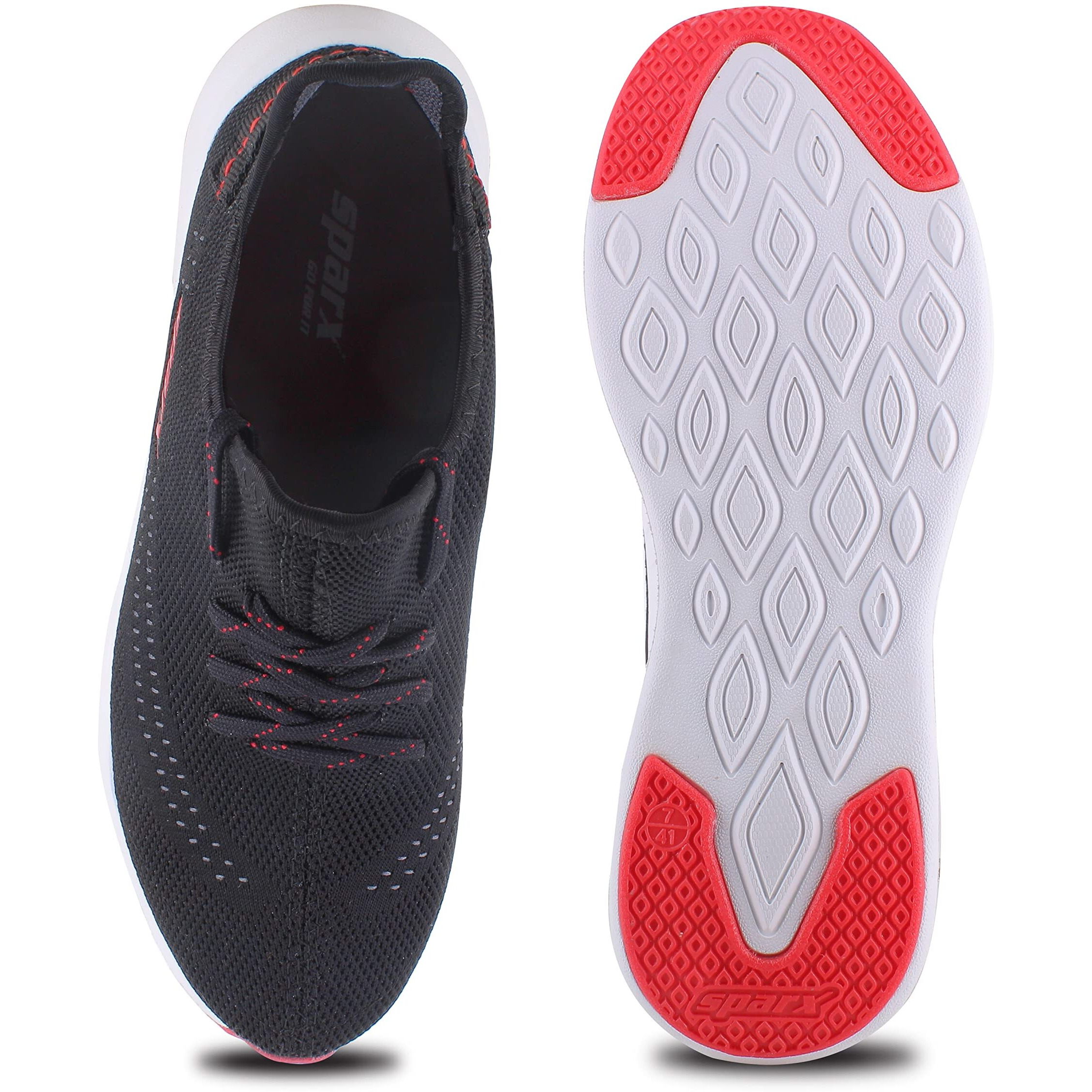 Sparx Mens SM 482 | Enhanced Durability & Soft Cushion | Black Running Shoe - 10 UK (SM 482)