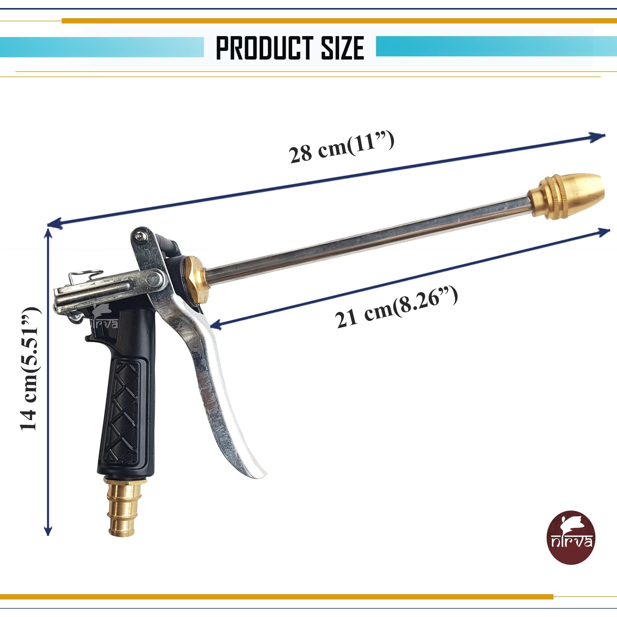 NIRVA WITH DEVICE OF WOMEN PICTURE New Classic Garden Water Hose Nozzle Hand Spray Fire Nozzle Car Wash Gun