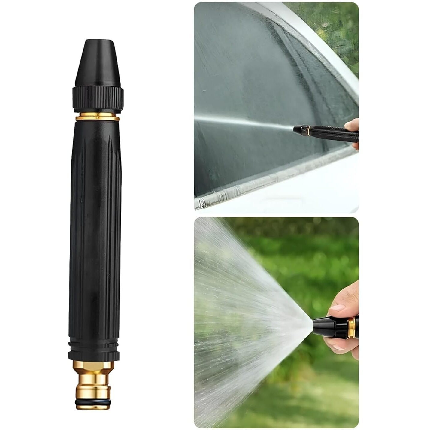 ZEXREL Water Spray Gun for Car Wash Bike Washing Gun for 1/2" Hose Pipe High Pressure Water Gun Nozzle Adjustable Car Washer Gun Brass Jet Water Spray Nozzle (Water Spray_ Gun)