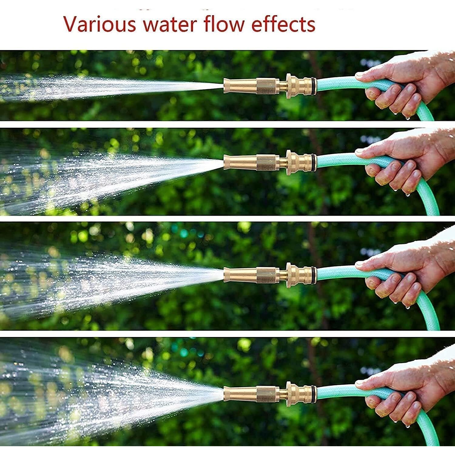 Vidhi Sales Brass Nozzle Water Spray Gun Hose Connectors Soft Rubber Sleeve Water Spray for Car Bike Window Cleaning and Plants Sprayer for Gardening Hose Pipe Spray Water Gun (Without Hose)