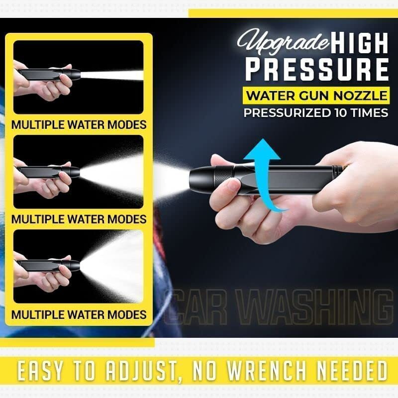 Kitssential Brass Water Spray Nozzle Water Spray Gun, Car Wash Nozzle, High Pressure Nozzle Spray Water Gun, Water Jet Hose Nozzles Pipe For Gardening, Bike,Car Wash,Window Cleaning (Black Pen Nozzle)