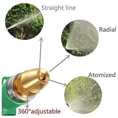 Renesmee Garden Hose Nozzle 100% Heavy Duty Metal with 2pcs Metal Grip Lock, Water Spray gun, multipurpose use for Sprayer for Watering Plants, Cleaning, Car Wash and Showering Pets, Metal Trigger Brass Nozzle Water Spray Gun