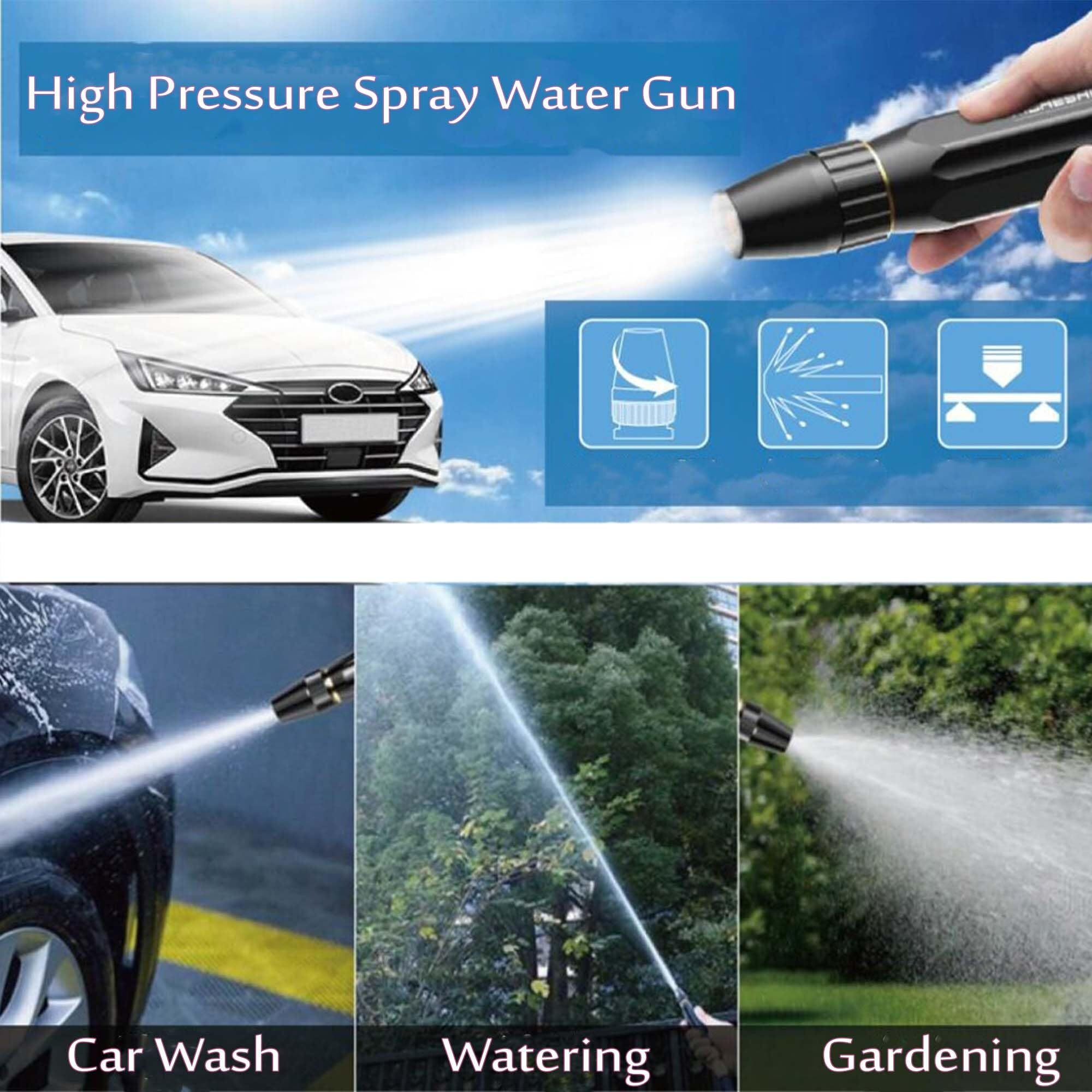 Bonzella Portable Water Spray Gun for Car and Bike Wash, High-Pressure Washer Nozzle Water Spray Gun, Adjustable Water Jet Spray Gun For Gardening, Bike & Car Washing, Home Window Cleaning