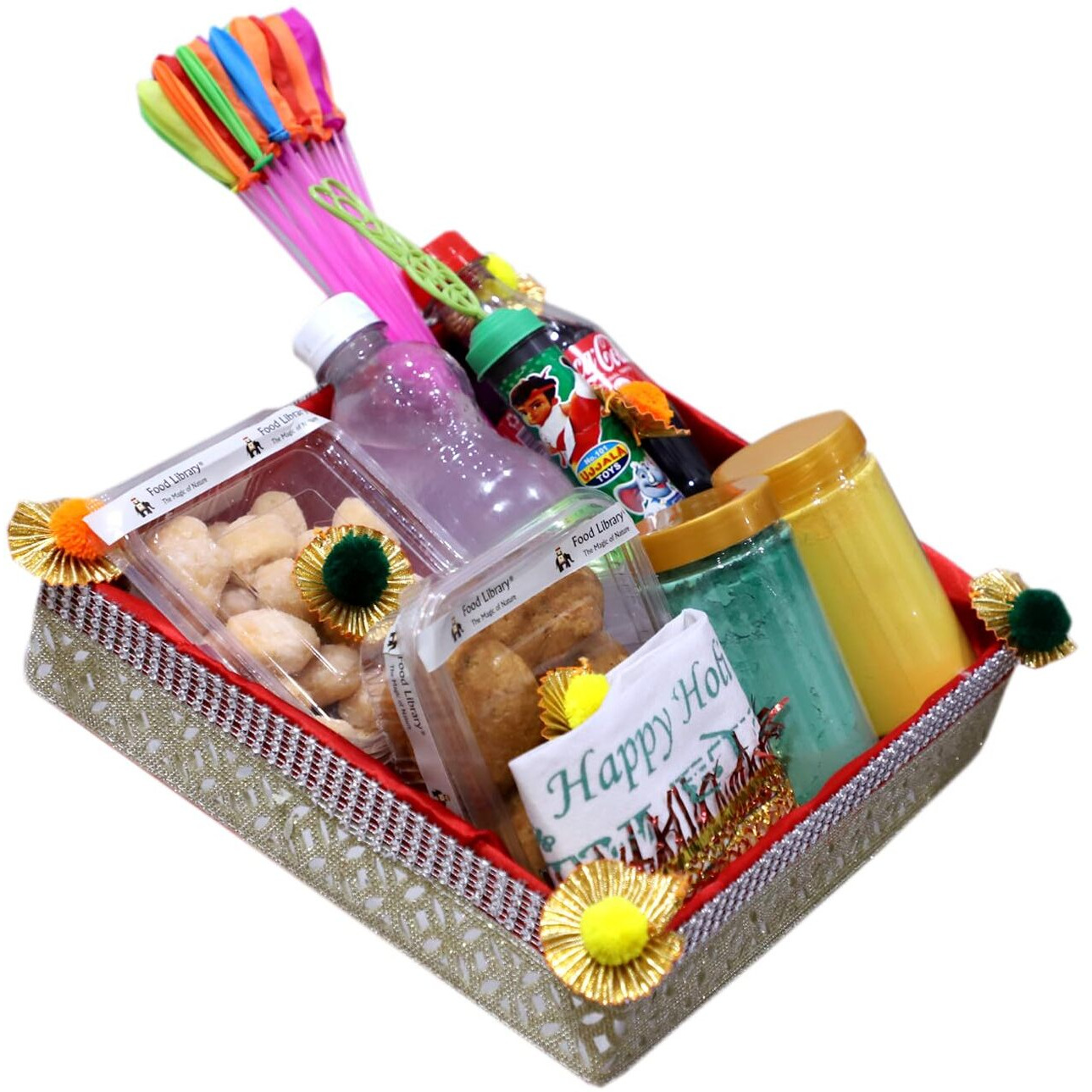 Food Library The Magic Of Nature Holi Gift Hamper | Gift Box | Festival Celebration Gift | Sweet & Namkeen Gift Box | Corporate Hamper