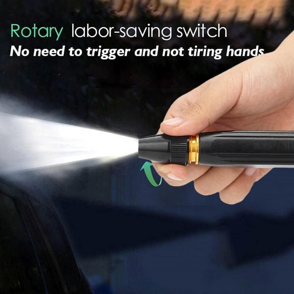 Episkey Water Spray Gun for Car Wash Bike Washing Gun for 1/2" Hose Pipe High Pressure Water Gun Nozzle Adjustable Car Washer Gun Brass Jet Water Spray Nozzle for Garden & Window (BLACK NOZZLE)