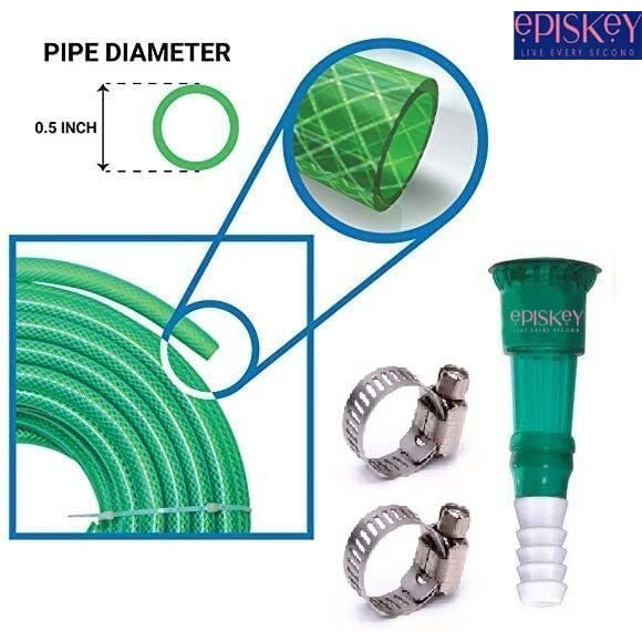 EPISKEY Heavy Duty Expandable Garden Hose - Flexible Water Pipe with Double Latex Core, 7 Pattern Spray Gun, Braided Outer Layer - Small No Kink Hose (Multicoloured) (20 Meter)