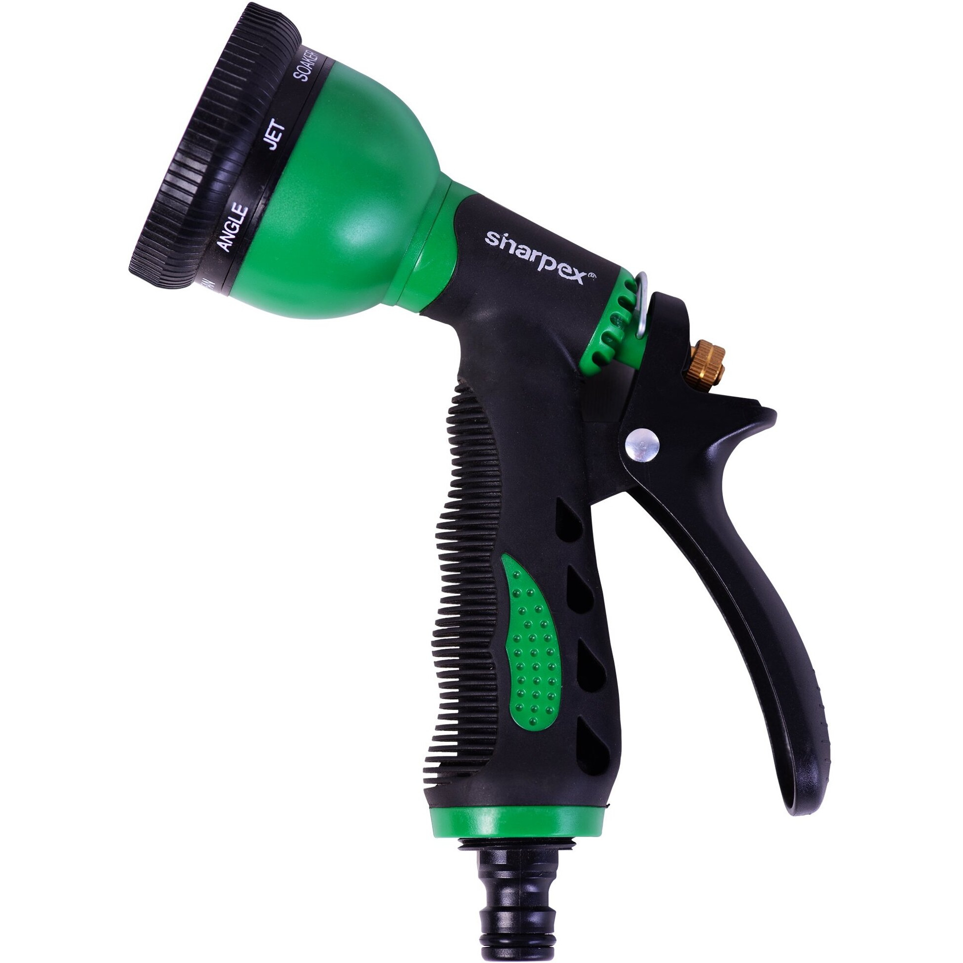 Sharpex Water Spray Gun for Garden Hose Nozzle, Lawn, Pet Cleaning, Car Washer, Bike Washing Spray Gun - Heavy Duty Multi Adjustable High Pressure Water Sprayer Gun (Green)