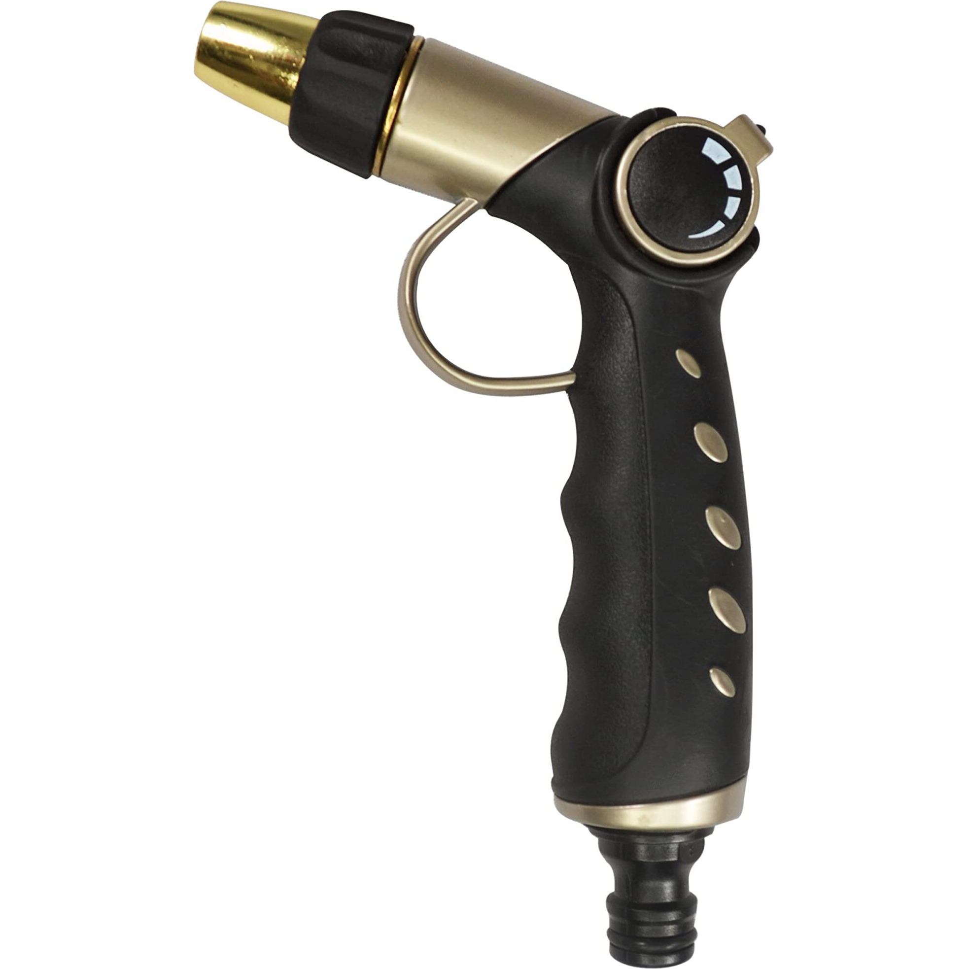 Sharpex 4 Mode Water Spray Gun for Garden Hose Nozzle, Lawn, Pet Cleaning, Car Washer, Bike Washing Spray Gun - Heavy Duty Multi Adjustable 4 Mode High Pressure Water Sprayer Gun (Black and Gold)