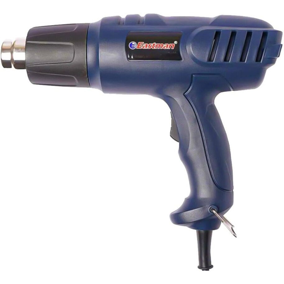 Eastman Heat Gun/Hot Air Gun With Temperature Setting, 2000 Watt Power with Two Airflow Speeds for Shrink Wrapping, Defrost Water Pipes, Color Blue EHG-8610A