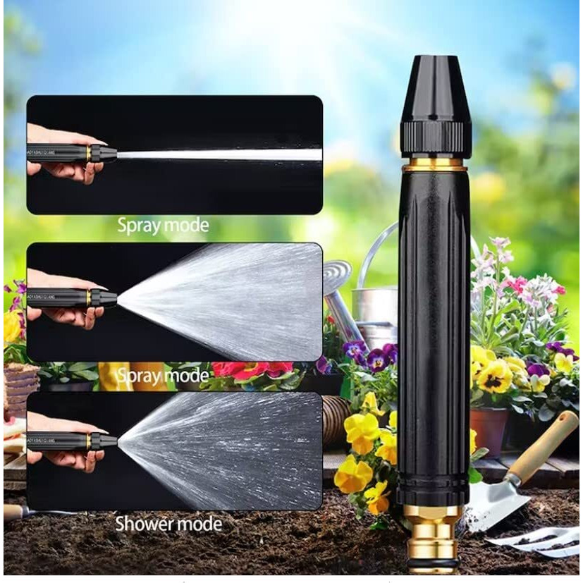 Jd Fresh Brass Spray Brass Nozzle Water Spray, Booster Nozzle For Car Wash, High Pressure Auto Home Garden Water Spray, High Pressure Nozzle for Gardening Hose Pipe, Water Pressure Gun