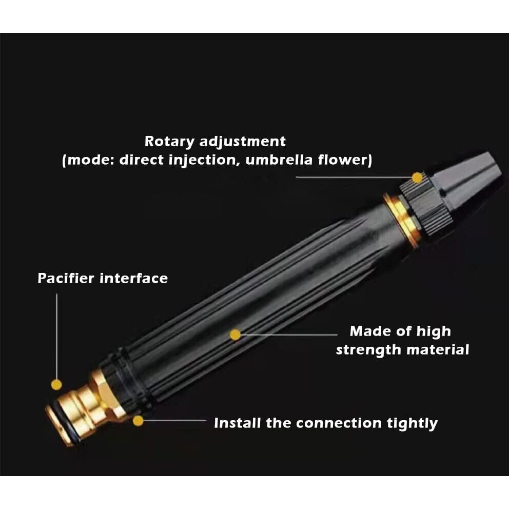 Jd Fresh Brass Spray Brass Nozzle Water Spray, Booster Nozzle For Car Wash, High Pressure Auto Home Garden Water Spray, High Pressure Nozzle for Gardening Hose Pipe, Water Pressure Gun