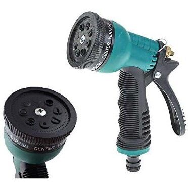 Aepigo Garden Hose Spray Gun for 8 Function High Pressure Nozzles Used for Car/Bike/Gardening Wash Nozzle Water Spray Gun with Nozzle Set, Anti-Slip Design, Perfect for Watering Plants,(Green+Yellow)