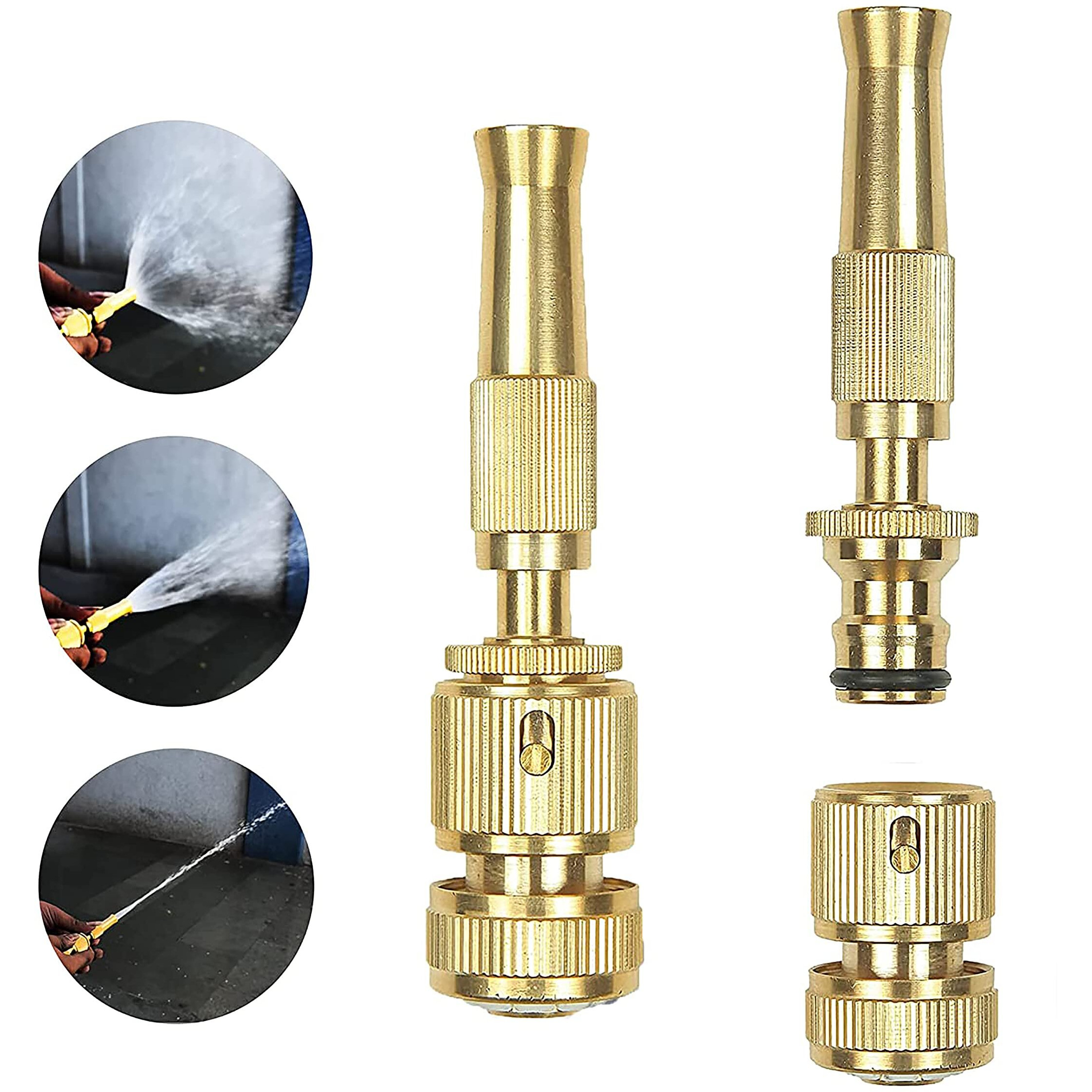 Mr. Carve Brass Nozzle Water Spray Gun Water Jet Hose Nozzles Hose Pipe Spray Gun For Gardening and Washing (Without Hose Pipe) Pack of 1