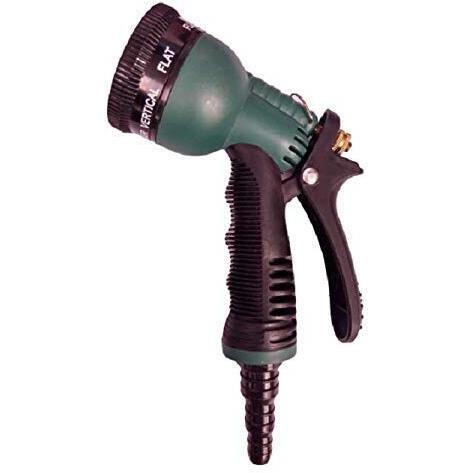Sakoraware Garden Hose Nozzle Spray Gun Water Sprinkler with 8 Adjustable Watering Patterns- Suitable for Watering Lawn and Garden Car Bike Pets cleaning (Black and Green)