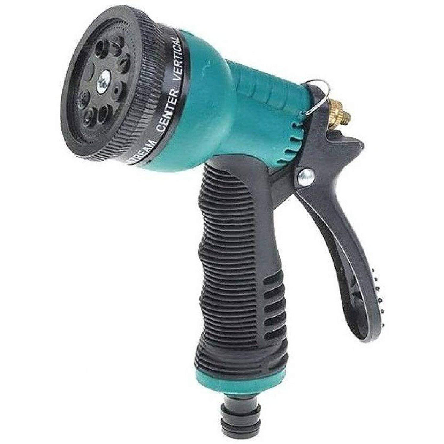 Dropware Garden Heavy-Duty Nozzle, Comfort-Grip 7 Different Spray Patterns for Watering Lawns, Washing Cars & Pets Water Spray Gun (Green)