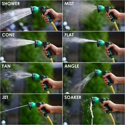 QIQI Water Gun Sprayer Car Wash Water Spray Gun Brass Metal Garden Hose Gun Auto Water Nozzle to The Garden with Leak Proof 2 Pcs Metal Grip Lock
