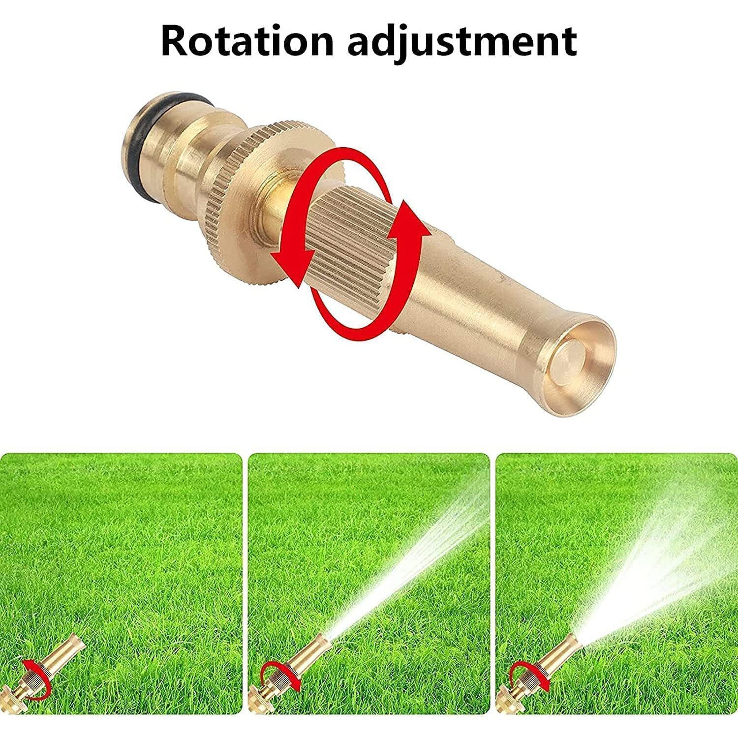 VIYANG SALES Brass Nozzle Water Spray Gun 1/2'' Twist Water Jet | High Pressure Nozzle| Water Spray Gun For Car Wash | Garden Nozzle | Water Spray Gun | Garden Spray Gun| Bike Washing Spray Gun