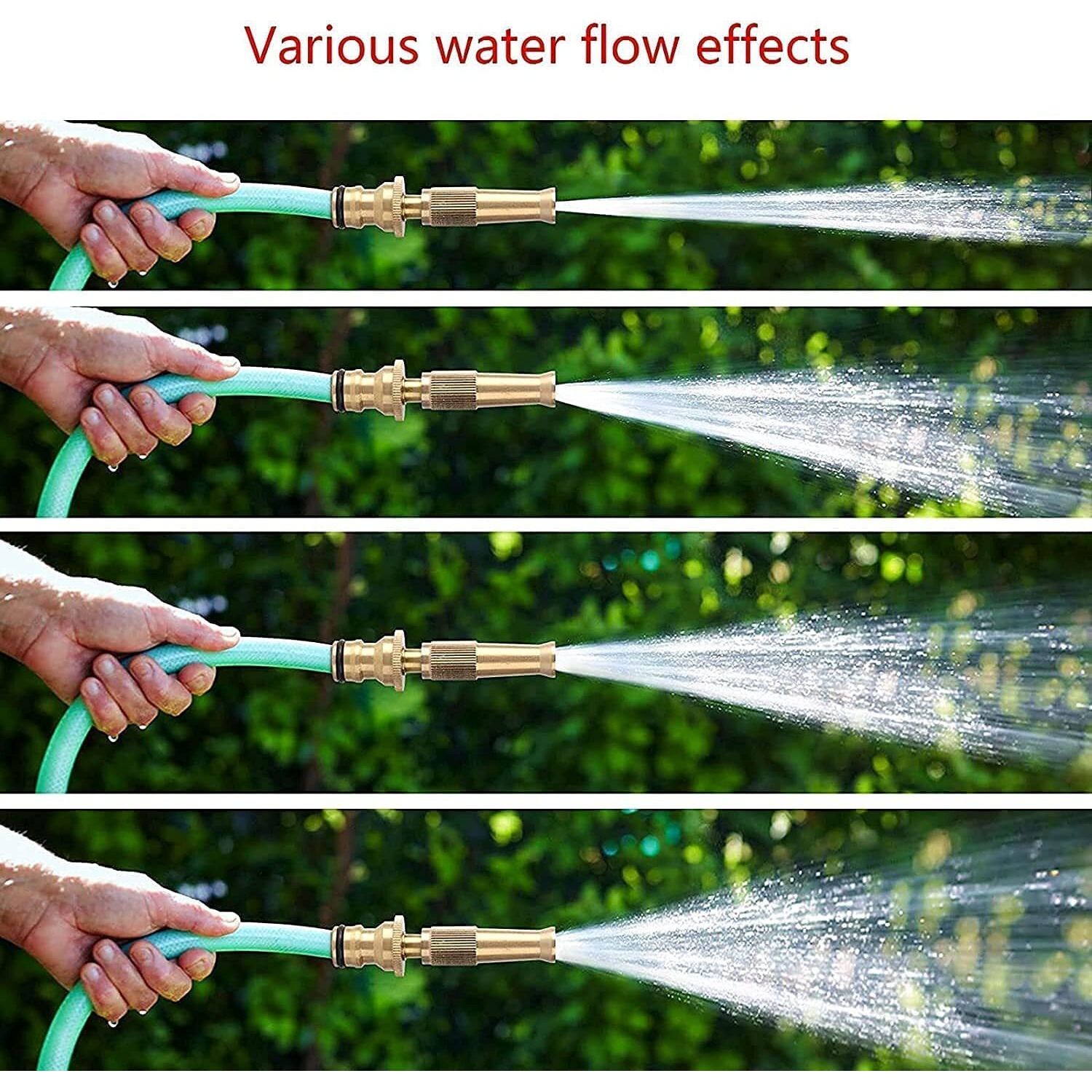 ORPIO (LABEL) Brass Nozzle Water Spray Gun 1/2'' Twist Water Jet Hose Nozzles Hose Pipe Spray Gun High Pressure Water Gun for Car,Bike,Window Cleaning and Plants Sprayer for Gardening and Washing