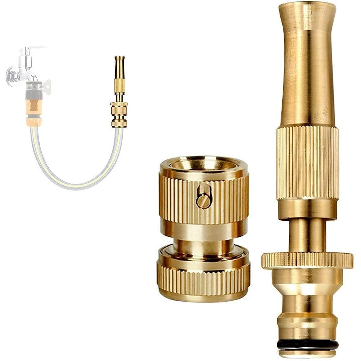 YUGMI SHOP Water Spray Gun Hose Connectors Soft rubber sleeve water spray for Car Bike Window Cleaning and Plants Sprayer for Gardening Hose Pipe Spray Water Gun.
