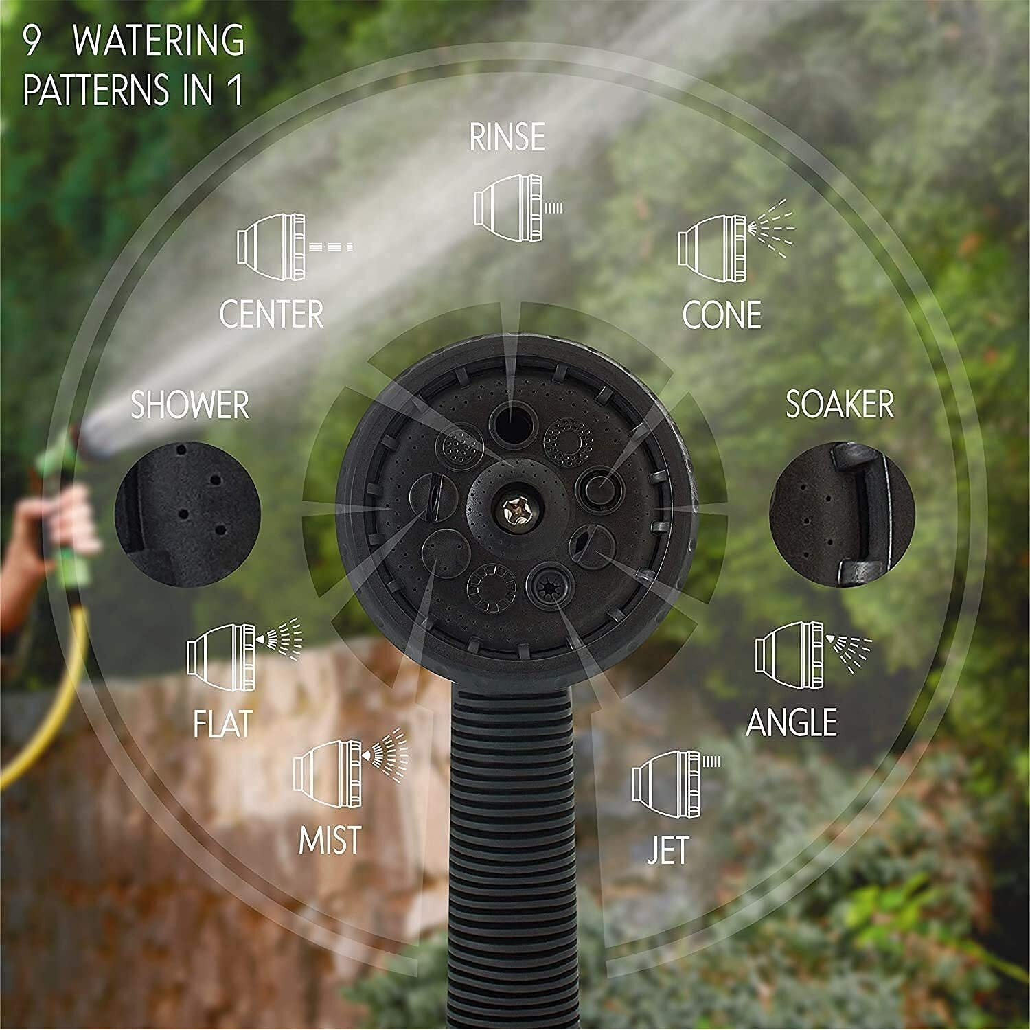 Heavy Quality Expandable Garden Hose - Flexible Water Pipe with Double Latex Core, 7 Pattern Spray Gun (Size  1/2 inch - Length 05 Meters) (Multicoloured)
