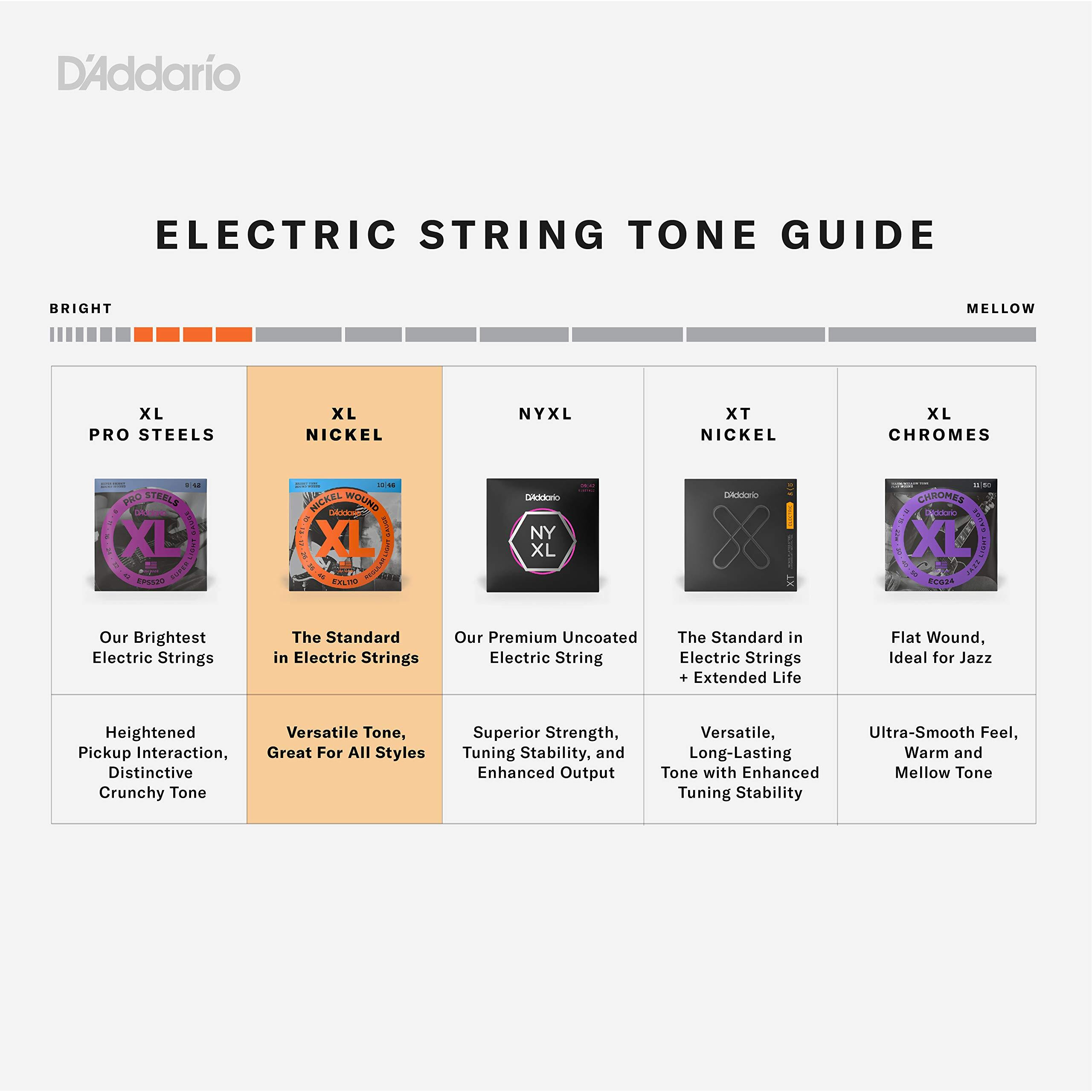 DAddario EXL120-7 Nickel Wound 7-String Electric Guitar Strings, Super Light, 09-54