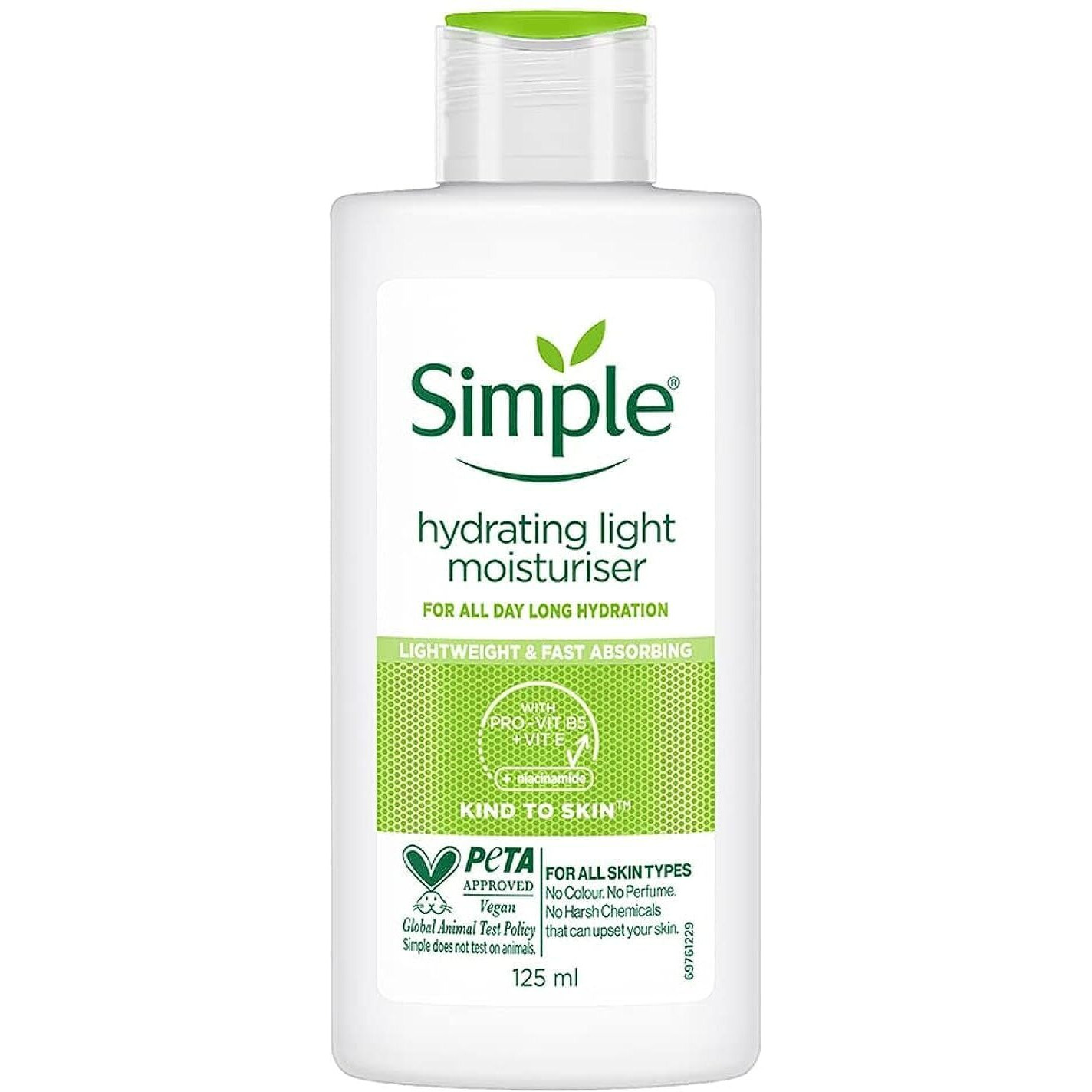 Simple Kind To Skin Hydrating Light Moisturiser Lotion 125ml | For All Day-Long Hydration | For All Skin types