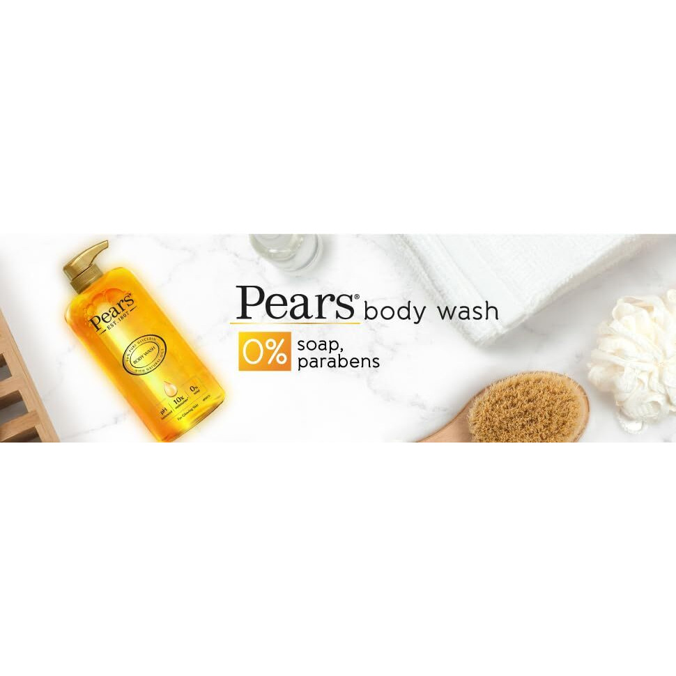 Pears Pure & Gentle Shower Gel, Body Wash With Glycerine And Natural Oils, 100% Soap-Free And Dermatologically Tested, Imported, 500 Ml