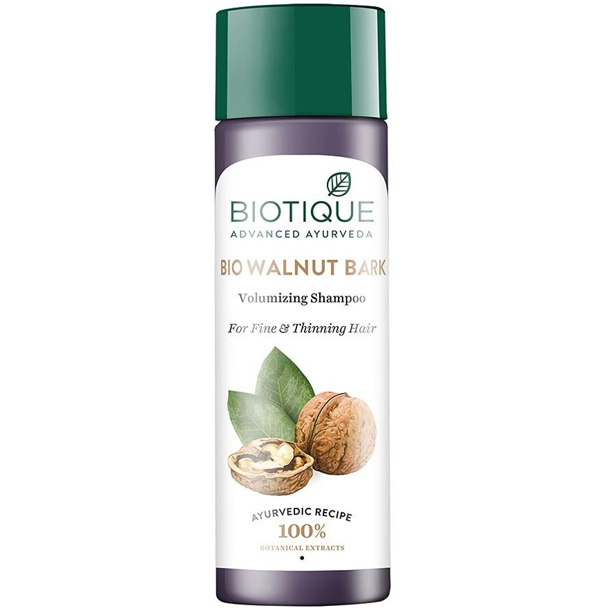 Biotique Bio Walnut Volume and Bounce Shampoo and Conditioner | For Fine and Thinning Hair| Volumizing Shampoo for Thin Hair |100% Botanical Extracts |120ml